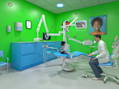  Pediatric Dental Office with People 