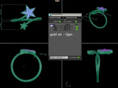 Women Ring 3D print model 93