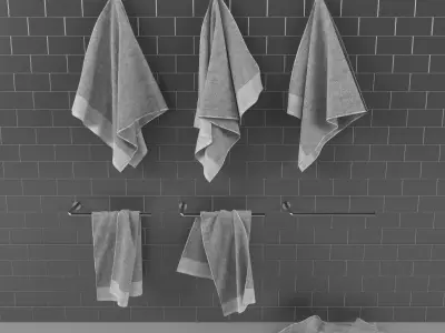 towels hq 3d model with textures  3D model