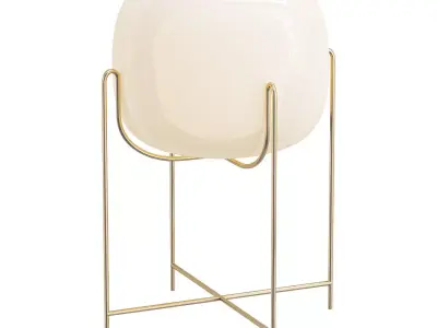 CRADLE table lamp glass with gold base 3D model