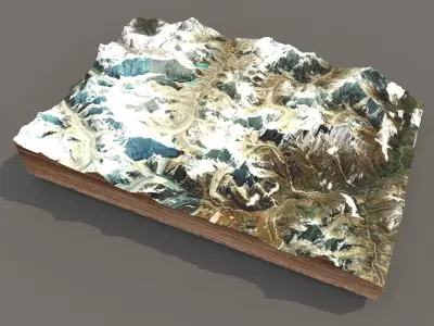 Mountain landscape 3D model