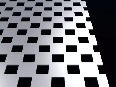 Perforated panel with 32 percent opening 25O131 3D model