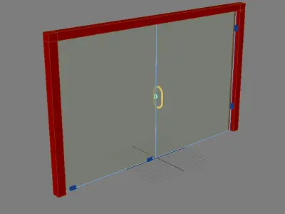 Glass door MAX 2011 Free 3D model