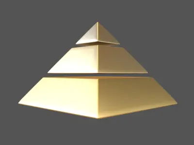 Layer Pyramid v1 003 Low-poly 3D model