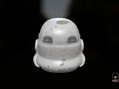 Star Wars The Black Series Imperial Stormtrooper Helmet Low-poly 3D model