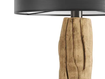 Floor lamp and lamp made of solid teak  Ravilla 3D model