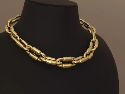 Tiffany Pipe Model Graduated Necklace or chain link 3D print model