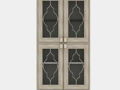 cupboard cabinet with glass doors 3D model