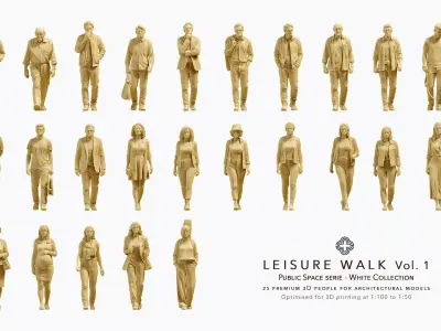 Leisure Walk - 25 Architectural Figures 3D print model
