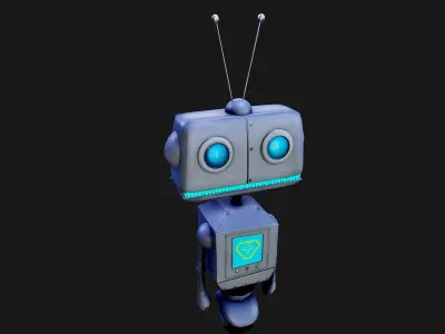 Series of robots part 1  Low-poly 3D model