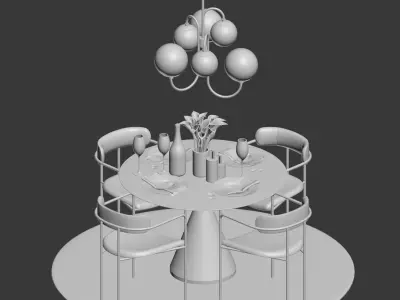 Dinning Set 06 3D model