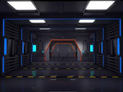Sci Fi Corridor 3D model