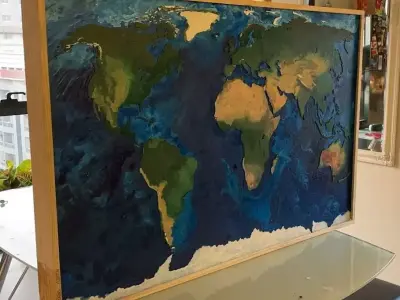 One World Atlas World map 175 individual files and countries 3D print model