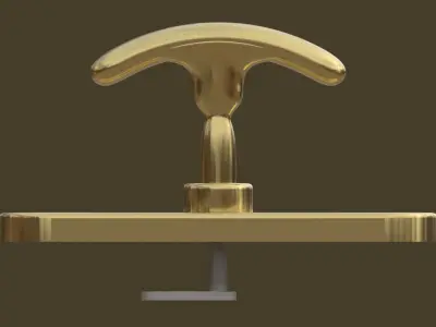 Window frame and furniture handles Also 3d-printable 3D model