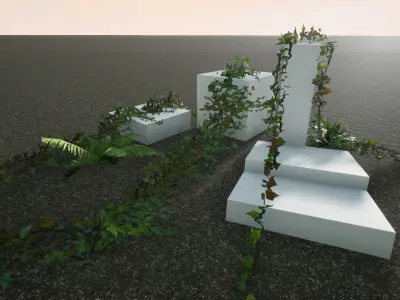 Foliage Essentials 1 - Grass Green Pack Low-poly 3D model