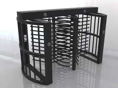 Double revolving gate  3D model