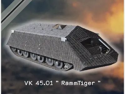 VK 4501  RammTiger  assault tank - Germany Eastern Western Front 3D print model