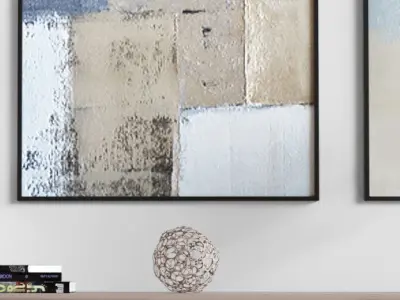 Chest of drawers with decor 3D model