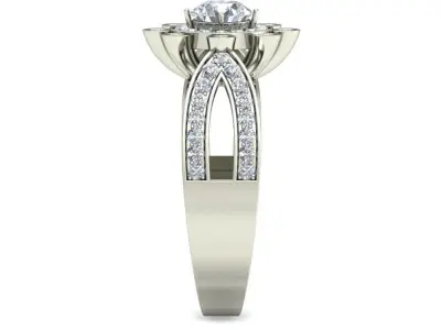 Women Ring  Render 3dm STL OBJ FBX Details 3D print model 395