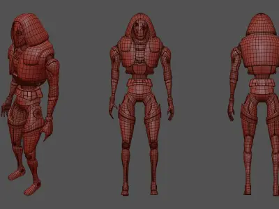 Main character Eden project Low-poly 3D model