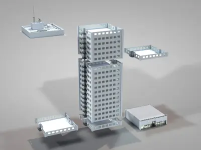 Apartment Building OS 3D model