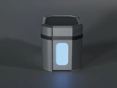 Futuristic Crate Low-poly 3D model