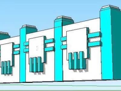 HOUSE BOUNDARY WALL LATEST DESIGN 3D model