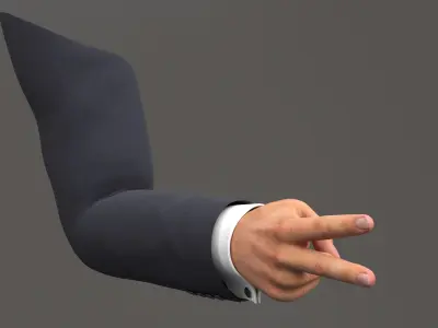  Male Arm Rock Paper Scissors Animated Rigged for Maya 