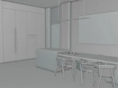 Modern Living Room Harmony in 3D Free 3D model