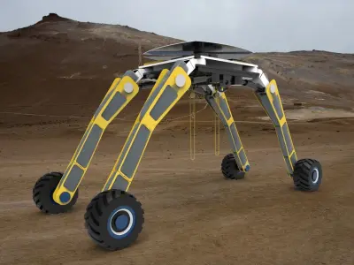 Spaceship Crane Robotic 3D model