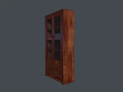 WoodCabinet Low-poly 3D model