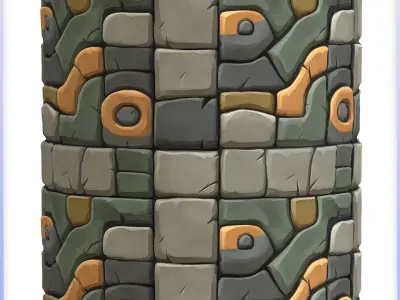Stylized Stone Floor Seamless Texture Texture 15