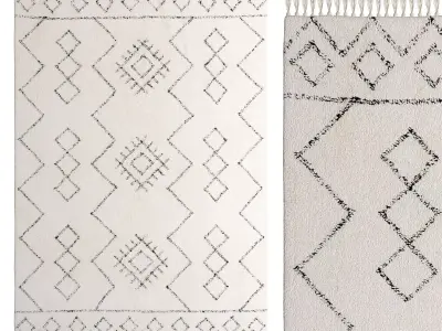 Washable Cotton Rug Naomi By Benuta 3D model