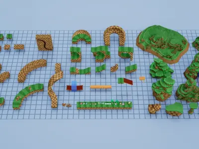 Sonic BUILDER Low-poly 3D model