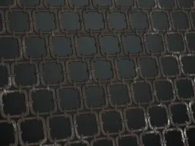 Rusty Metal Chainlink Transparent PBR Seamless Texture