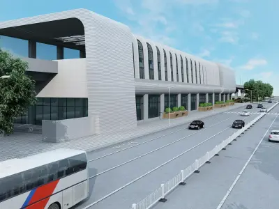 Light Rail Station 03 3D model