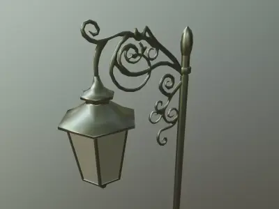 Street Lamp Low-poly 3D model