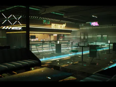 Cyberpunk Environment MegaBundle 10 packs in 1 Low-poly 3D model