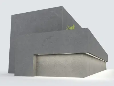 Modern Bench Street and Garden 3 3D model