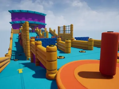 Fun Obstacle Course Vol 1 For Unreal And Unity Low-poly 3D model