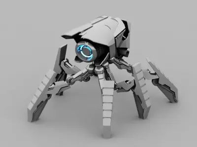 Fly robot  rigged character 3D model