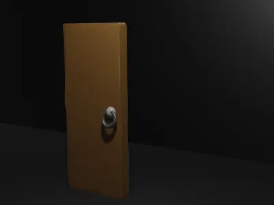 Medieval door Free low-poly 3D model