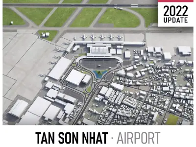 Ho Chi Minh Airport  Low-poly 3D model