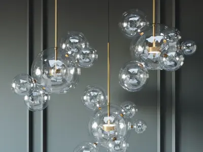 GIOPATO and COOMBES BOLLE BLS 6 LAMP PENDANT 3D model