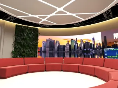 tv studio 3D model