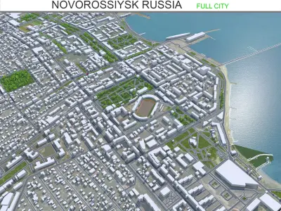 Novorossiysk Russia Low-poly 3D model