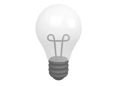 Light Bulb v1 001 Low-poly 3D model