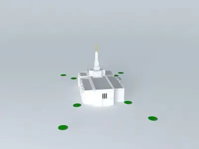 LDS Temple Fresno California Templo Mormon ( Febore). Free 3D model