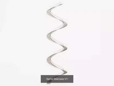 6 Spiral Staircases Collection - Modern Interior Stairs 3D Model Pack