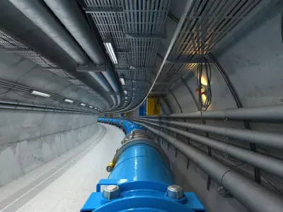 Large Hadron Collider Particle Accelerator 3D model